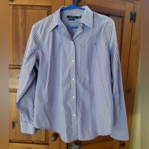 Lauren Ralph Lauren No Iron Striped Button-Up Shirt